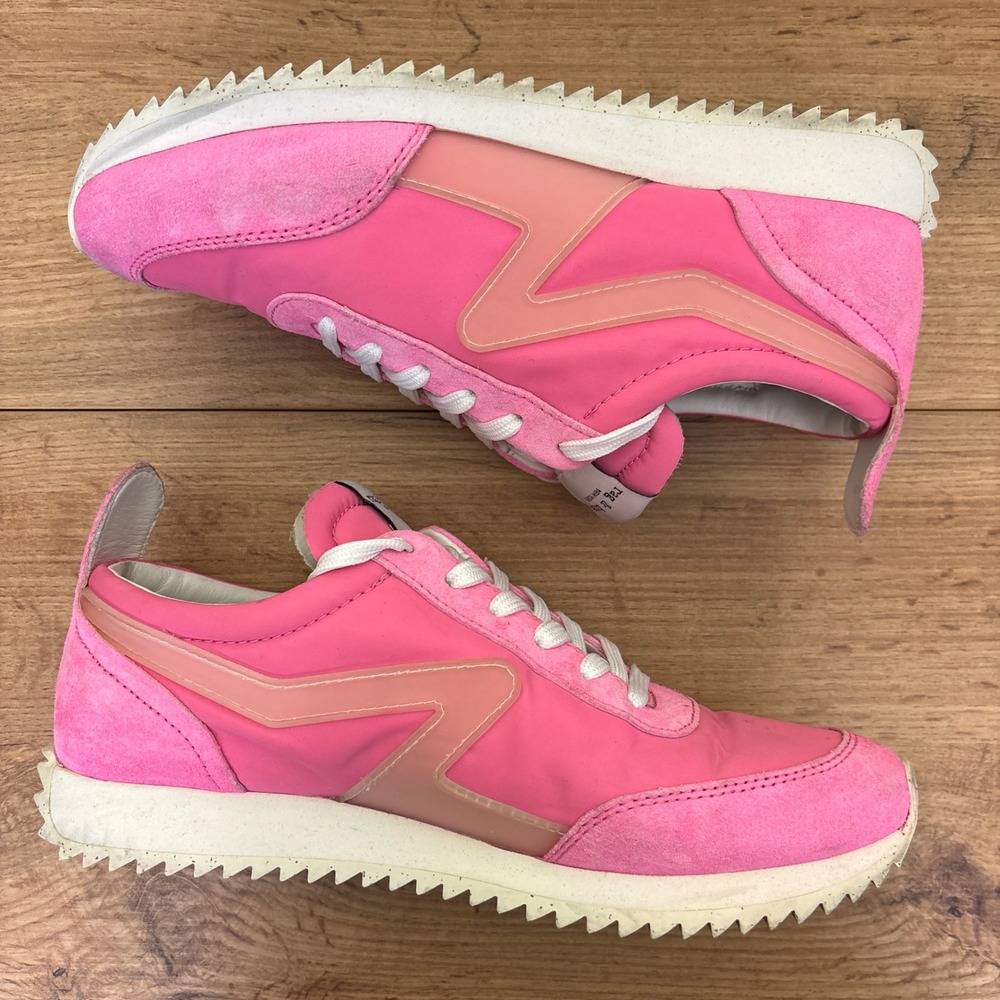 RAG & BONE Retro Runner Lace Up Low Top Sneaker Neon Pink Women Size 38.5 Sporty - Picture 8 of 12